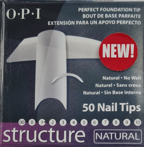 OPI NAIL TIPS - STRUCTURE NATURAL - No-well - Size 1 - 50 tips
